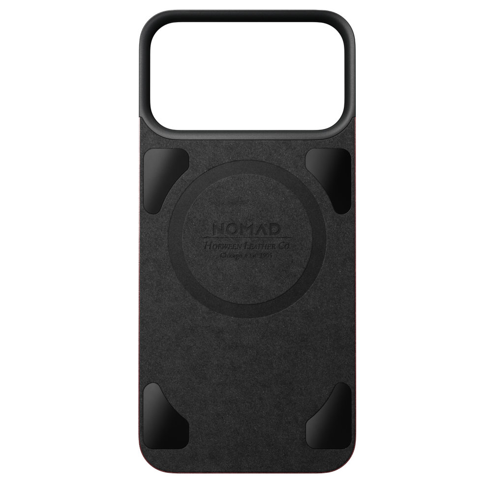 Skórzane etui Nomad Magnetic Leather Back Horween Series do MagSafe do iPhone 18 Pro Max / 17 Pro Max, Burgundy (burgundowy)
