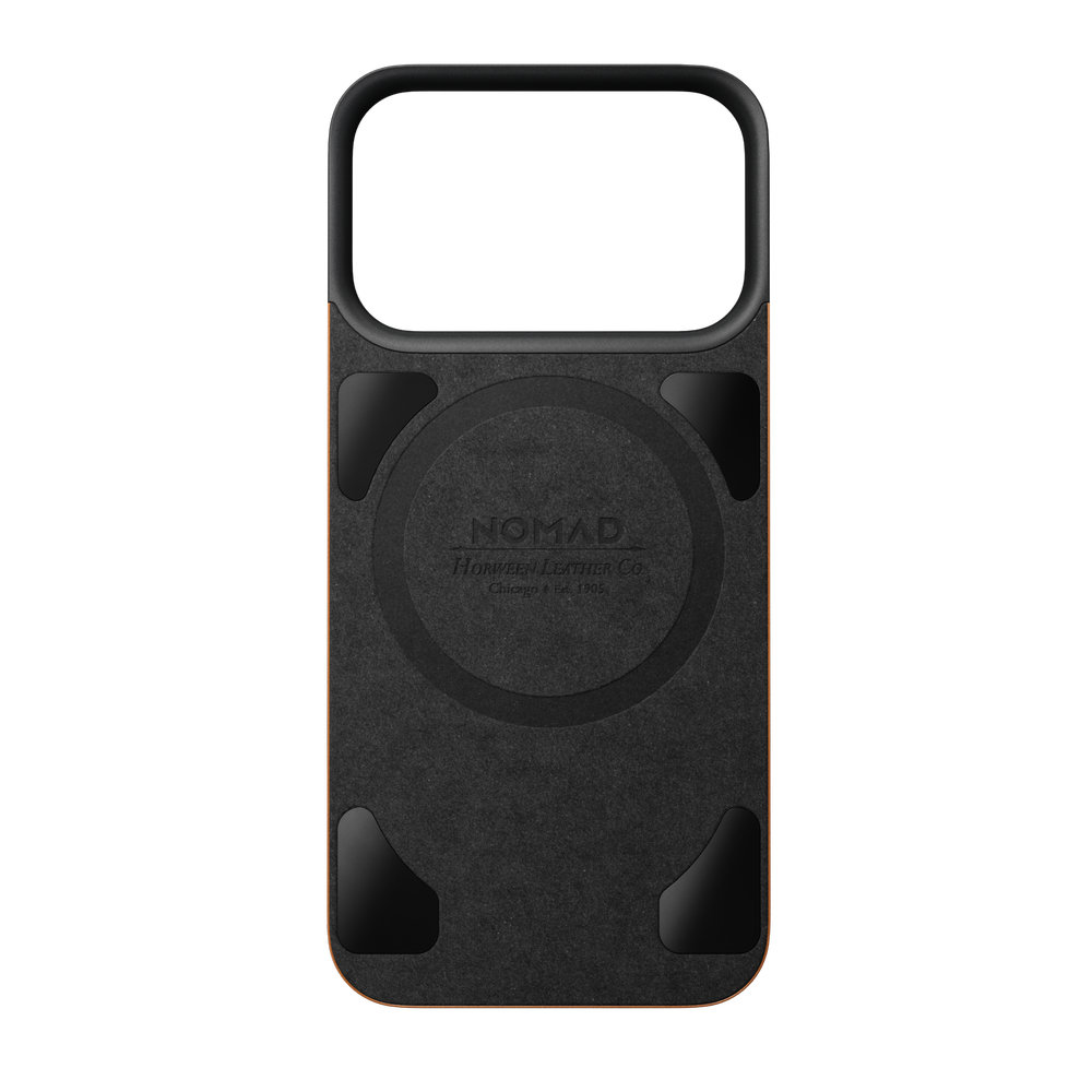 Skórzane etui Nomad Magnetic Leather Back Horween Series do MagSafe do iPhone 18 Pro / 17 Pro, Saddle (jasnobrązowy)