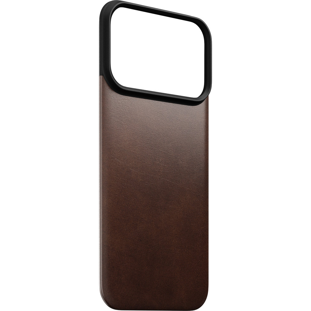 Skórzane etui Nomad Magnetic Leather Back Horween Series do MagSafe do iPhone 18 Pro / 17 Pro, Rustic Brown (rustykalny brązowy)