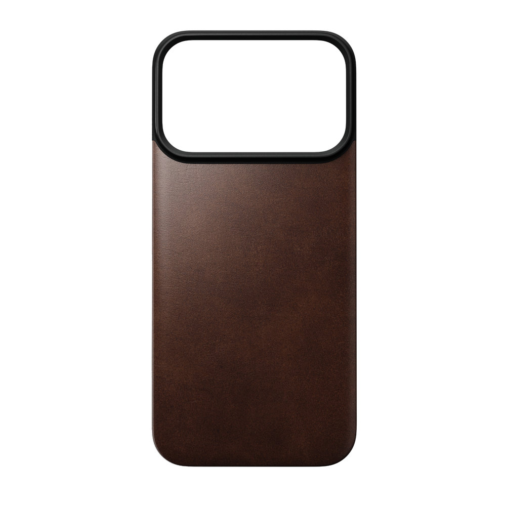 Skórzane etui Nomad Magnetic Leather Back Horween Series do MagSafe do iPhone 18 Pro / 17 Pro, Rustic Brown (rustykalny brązowy)