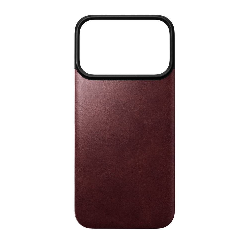 Skórzane etui Nomad Magnetic Leather Back Horween Series do MagSafe do iPhone 18 Pro / 17 Pro, Burgundy (burgundowy)