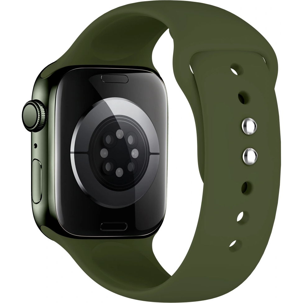 Tech-Protect Silicone, minimalistyczny pasek do Apple Watch SE 2024 44mm / 2022 44mm / 2020 44mm, Apple Watch Ultra 4 49mm / 3 49mm / 2 49mm / 1 49mm, Apple Watch Series 12 46mm / 11 46mm / 10 46mm / 9 45mm / 8 45mm / 7 45mm / 6 44mm / 5 44mm / 4 44mm / 3 42mm / 2 42mm / 1 42mm / 0 42mm, Olive Green (ciemnozielony)