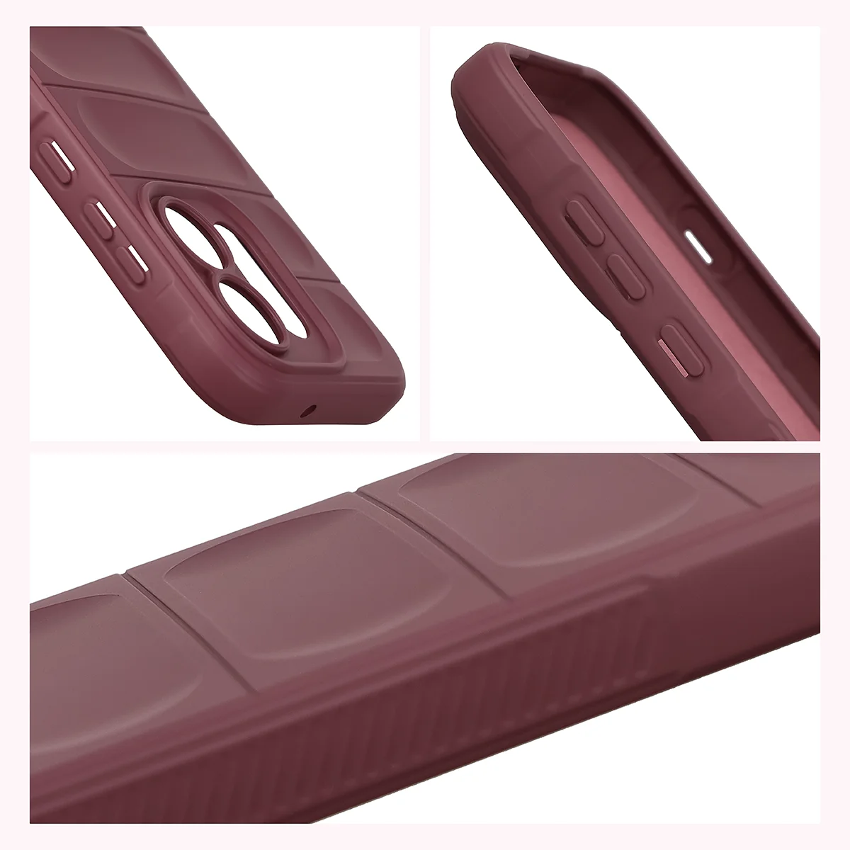 Podwyższone krawędzie i antypoślizgowa powierzchnia w etui Bizon Case Tur do OPPO Reno16 Pro / OPPO Reno16