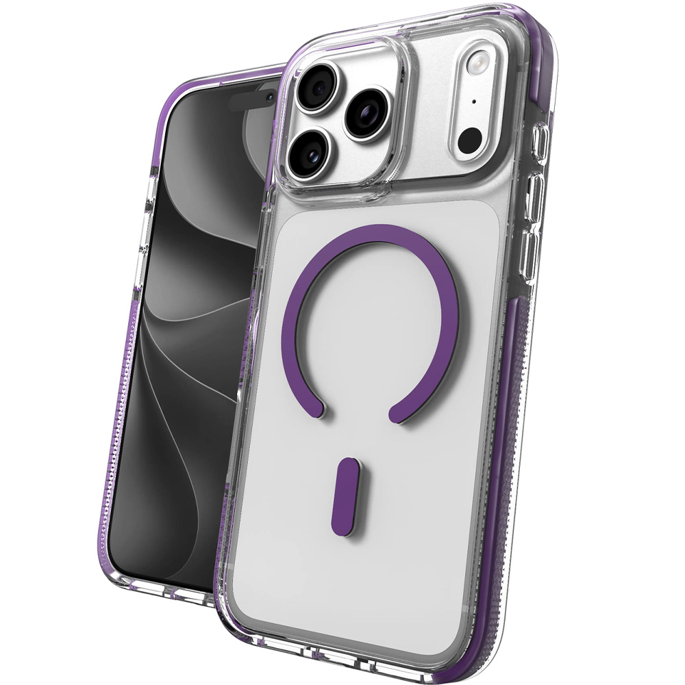 Etui ZAGG Santa Cruz Snap do MagSafe do iPhone 18 Pro Max / 17 Pro Max, Fresh Purple (przezroczysto-fioletowy)