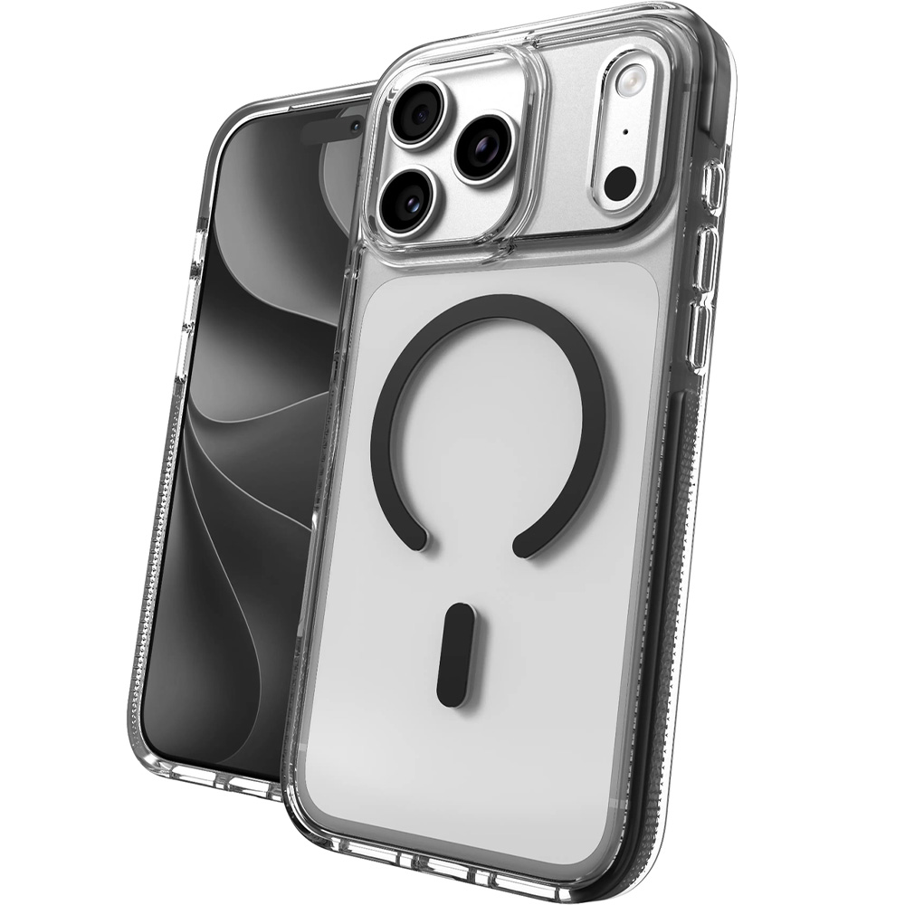 Etui ZAGG Santa Cruz Snap do MagSafe do iPhone 18 Pro Max / 17 Pro Max, Black (przezroczysto-czarny)