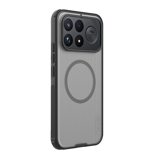 Etui Nillkin Frosted Shield Pro Magnetic do Xiaomi POCO F9 Ultra, Black (przydymiony z czarna ramką)