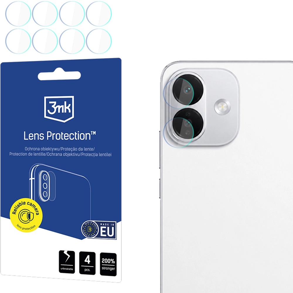 Osłona na aparat 3mk Lens Protection do Xiaomi Redmi Note 17 Pro 5G, 4 zestawy