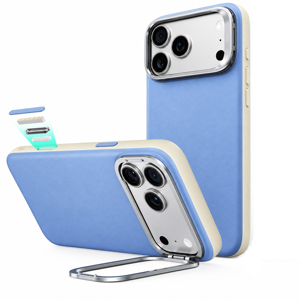 Etui ESR Atelier Kickstand MagSafe do iPhone 18 Pro Max / 17 Pro Max, Light Blue (niebieski)