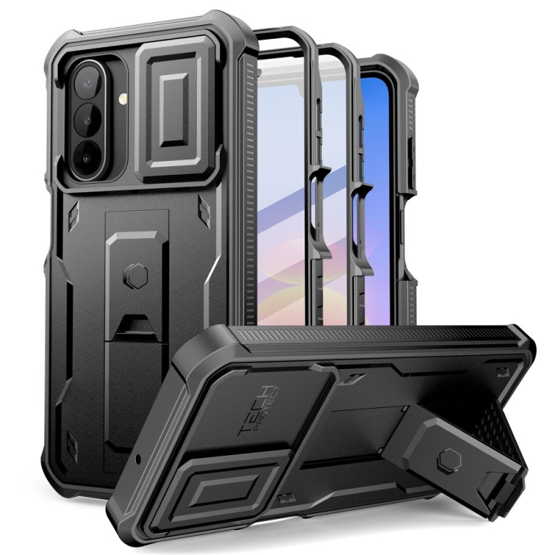 Tech-Protect Kevlar Cam+ 2-Set, etui z poduszkami powietrznymi, zabezpieczenie ekranu aparatu, Black (czarny)