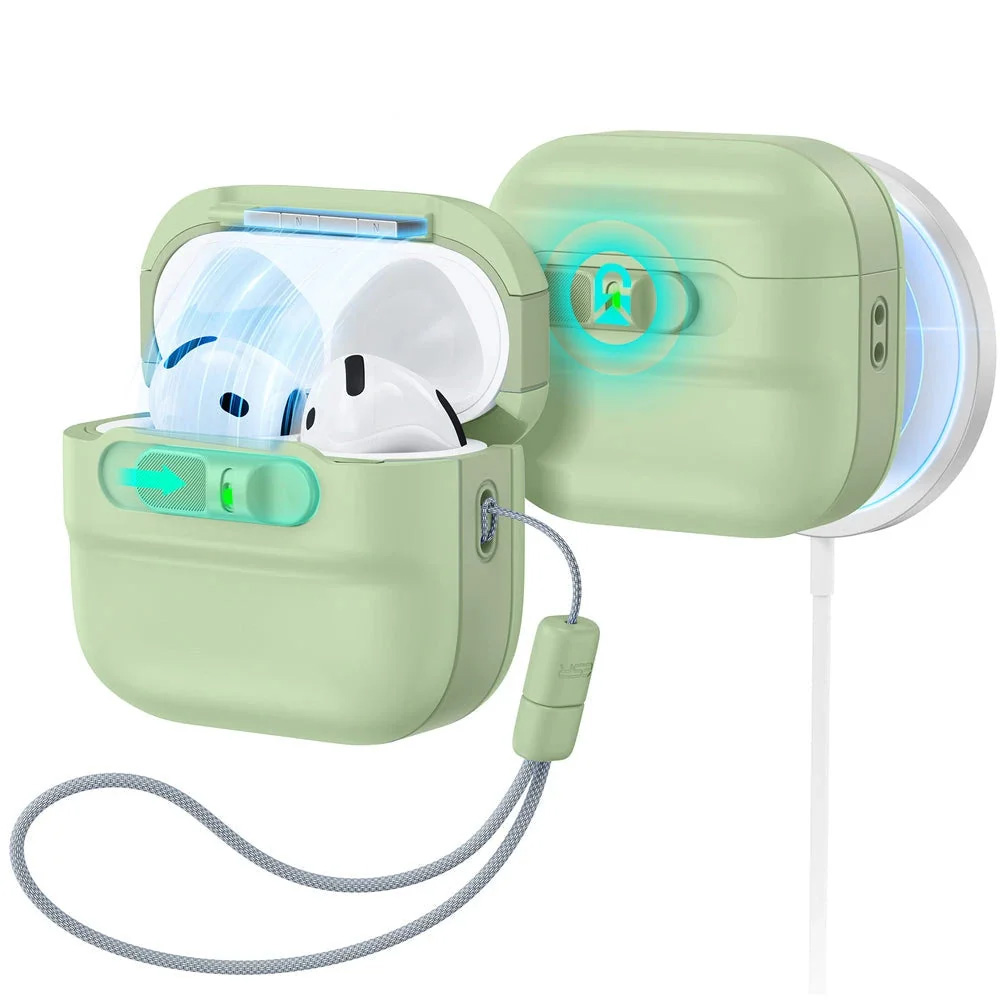 Etui Pulse FlickLock Magnetic Case do Apple AirPods 4, Apple AirPods 5, Light Green (zielony)