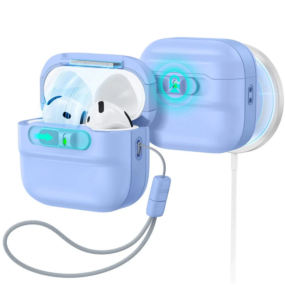Etui Pulse FlickLock Magnetic Case do Apple AirPods 4, Apple AirPods 5, Light Blue (niebieski)