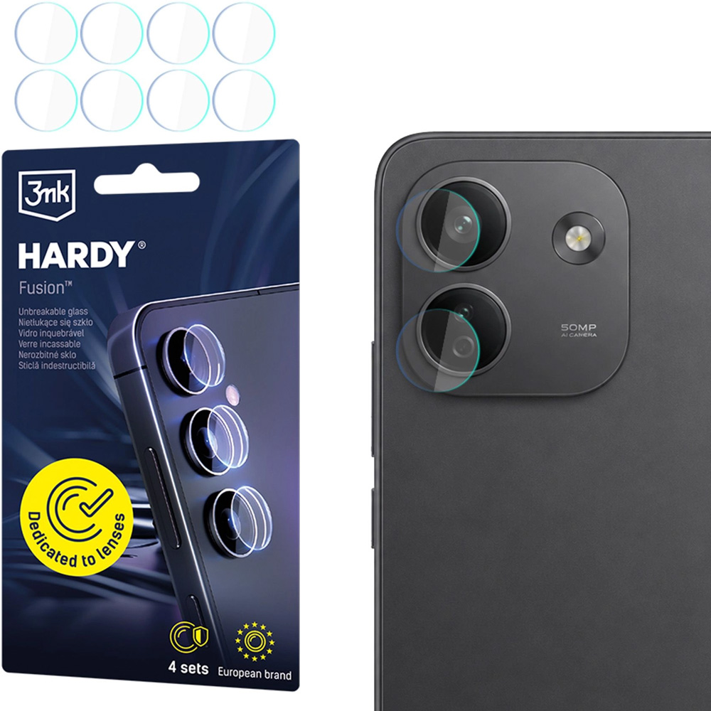 3mk Hardy Fusion Lens Protection do Xiaomi Redmi Note 17 Pro Max 5G, innowacyjna ochrona soczewek, trwałość, minimalistyczna, Transparent (przezroczysty)