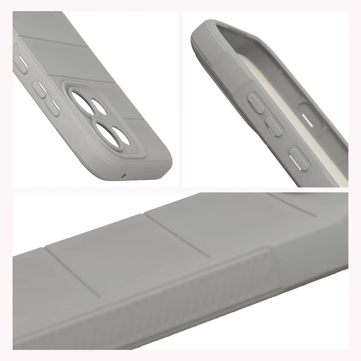 Podwyższone krawędzie i antypoślizgowa powierzchnia w etui Bizon Case Tur do OPPO Reno16 F, OPPO Reno16 FS