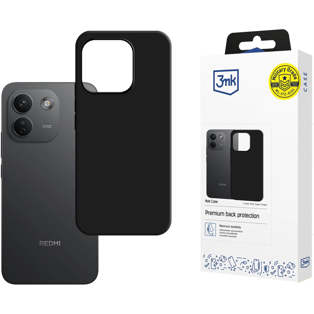 Etui 3mk Matt Case do Xiaomi Redmi Note 17 Pro Max 5G, Matte Black (czarny matowy)