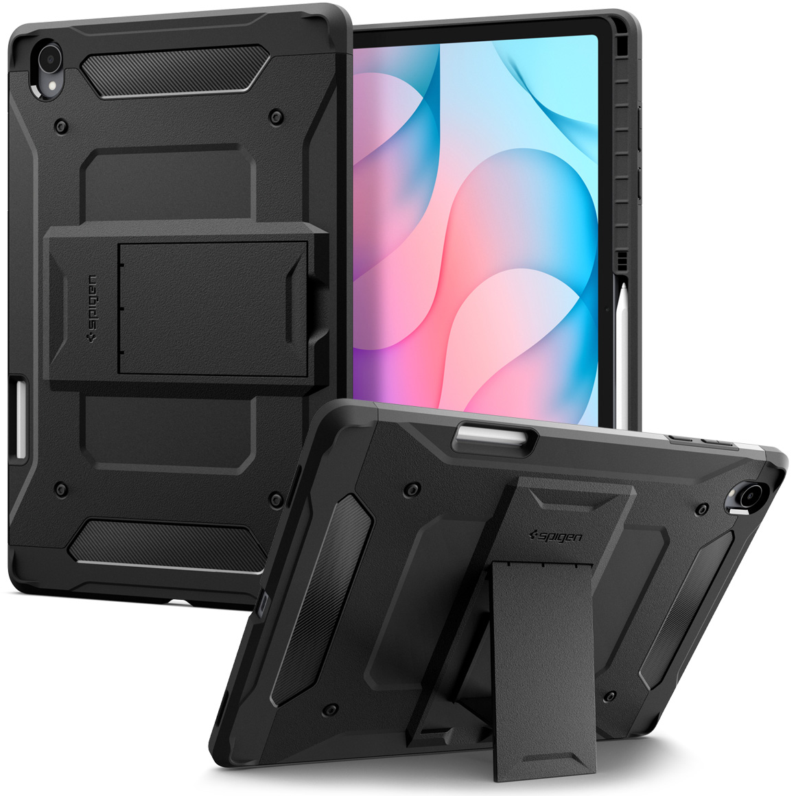 Oryginalne etui pancerne od marki Spigen z serii Tough Armor Pro dla Galaxy Tab S12 Plus, Matte Black (czarny)