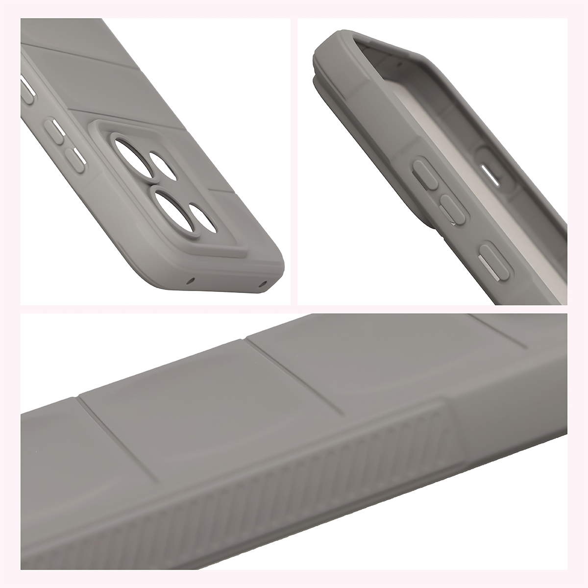 Podwyższone krawędzie i antypoślizgowa powierzchnia w etui Bizon Case Tur do Motorola Edge 70 Max