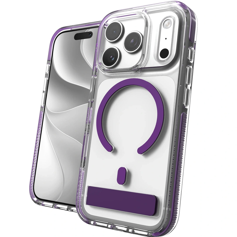 Etui ZAGG Santa Cruz Snap Kickstand do MagSafe do iPhone 18 Pro Max / 17 Pro Max, Fresh Purple (przezroczysto-fioletowy)