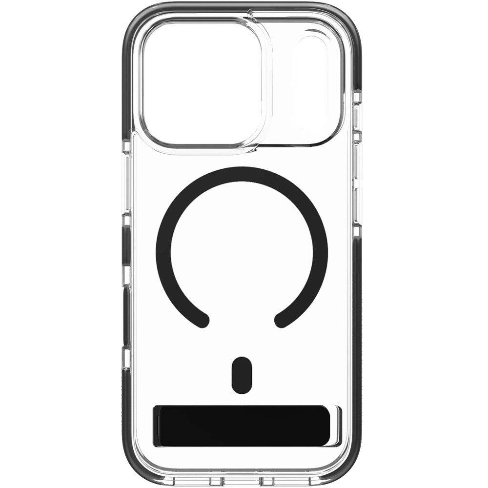 Etui ZAGG Santa Cruz Snap Kickstand do MagSafe do iPhone 18 Pro Max / 17 Pro Max, Black (przezroczysto-czarny)
