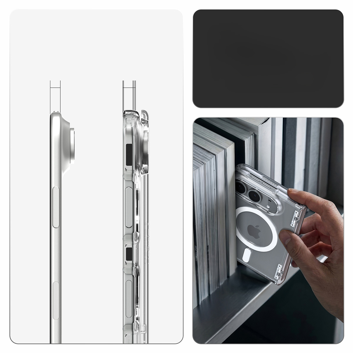Etui Spigen Ultra Hybrid Pro Mag do MagSafe do iPhone Duo, Clear White (przezroczysto-biały)