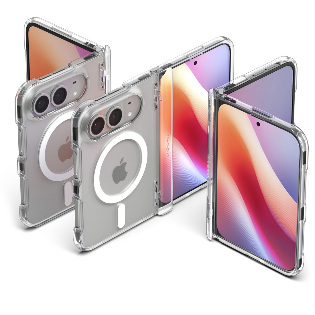 Etui Spigen Ultra Hybrid Pro Mag do MagSafe do iPhone Duo, Clear White (przezroczysto-biały)