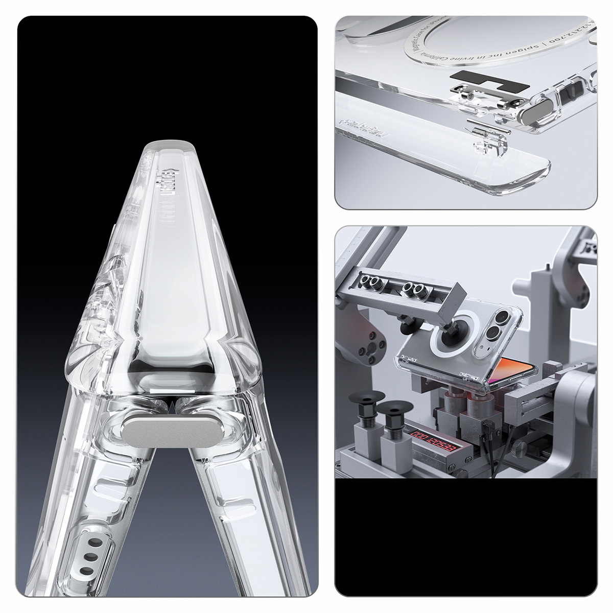 Etui Spigen Ultra Hybrid Pro Mag do MagSafe do iPhone Duo, Clear White (przezroczysto-biały)