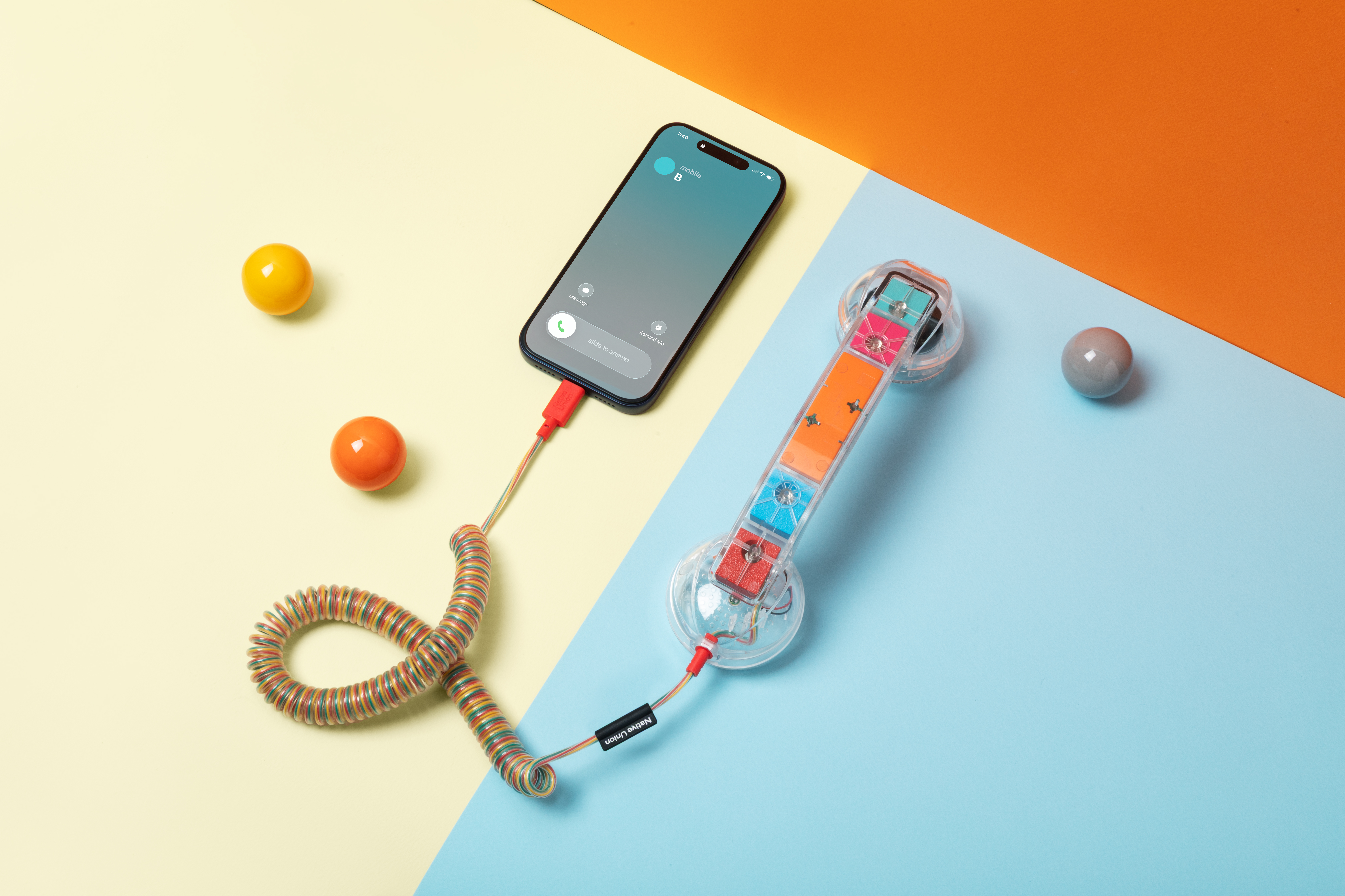 POP Phone ergonomiczny design Bubble Gum (wielokolorowy)
