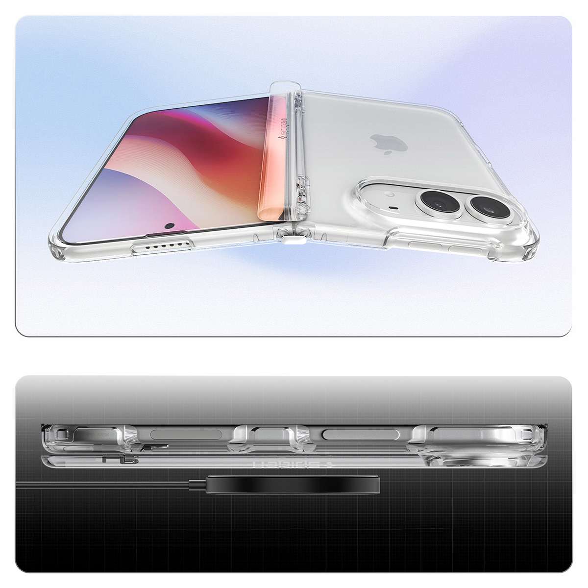 Etui Spigen Ultra Hybrid Pro do iPhone Duo, Crystal Clear (przezroczysty)