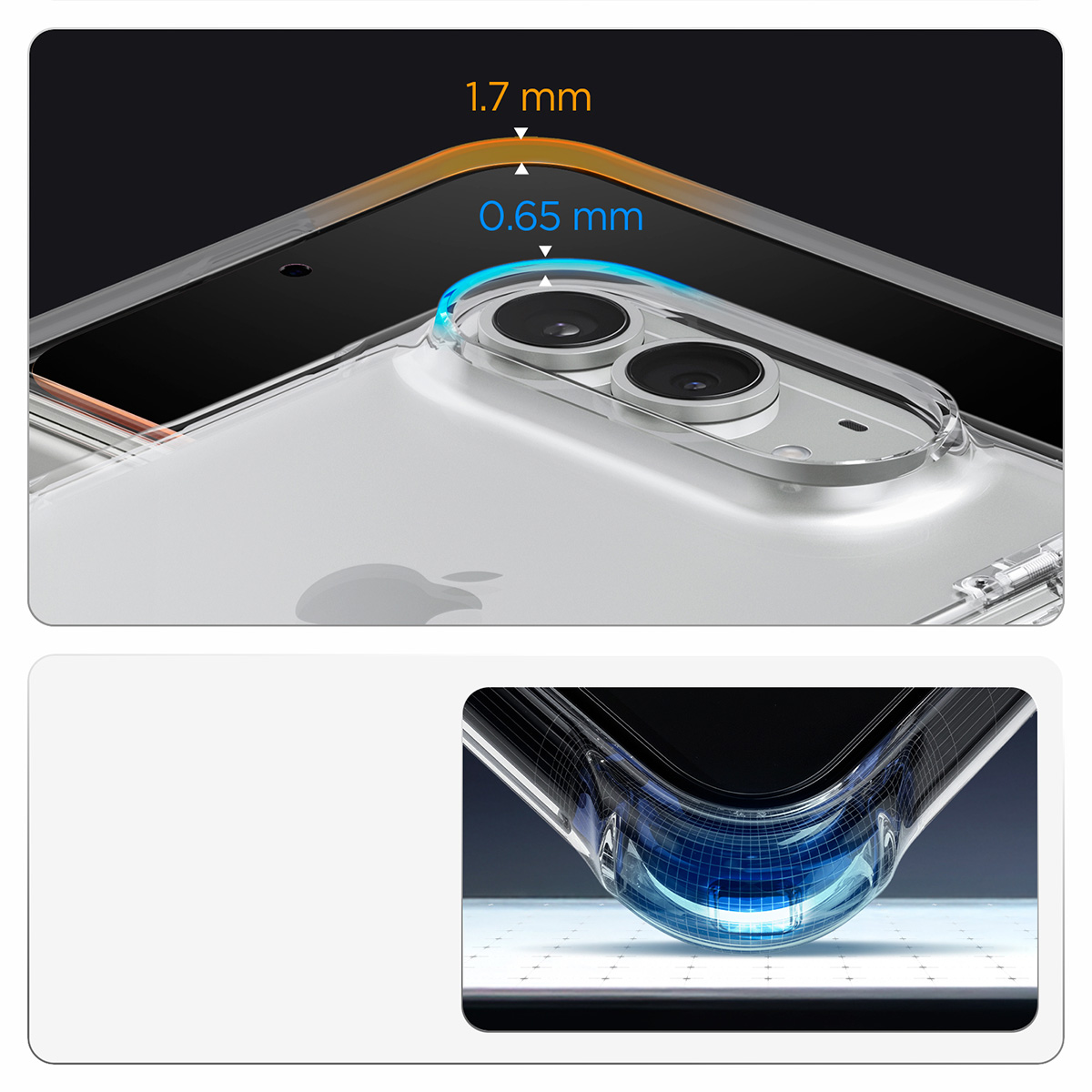 Etui Spigen Ultra Hybrid Pro do iPhone Duo, Crystal Clear (przezroczysty)