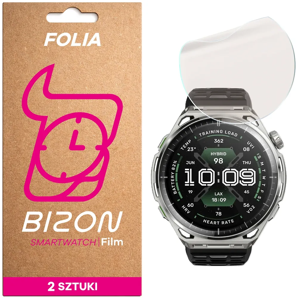 Folia matowa na ekran Bizon Watch Film Matte Duo do Amazfit Balance 3, 2 sztuki