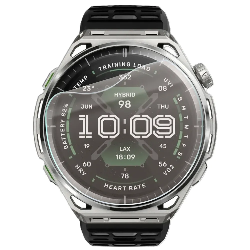 Smartwatch z nałożoną folią ochronną Bizon Watch Film Matte Duo do Amazfit Balance 3