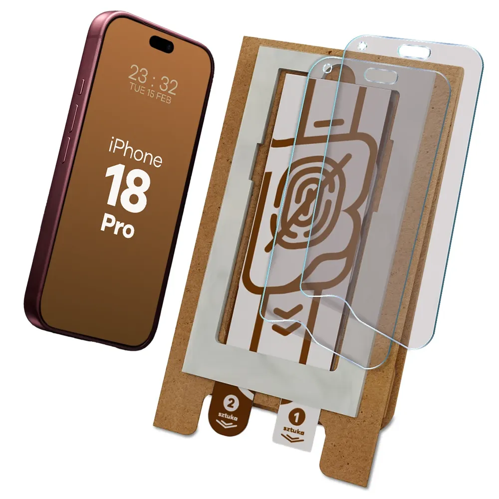 Aplikator Bizon Eplikator Film Matte do łatwej aplikacji ochrony ekranu dla iPhone 18 Pro