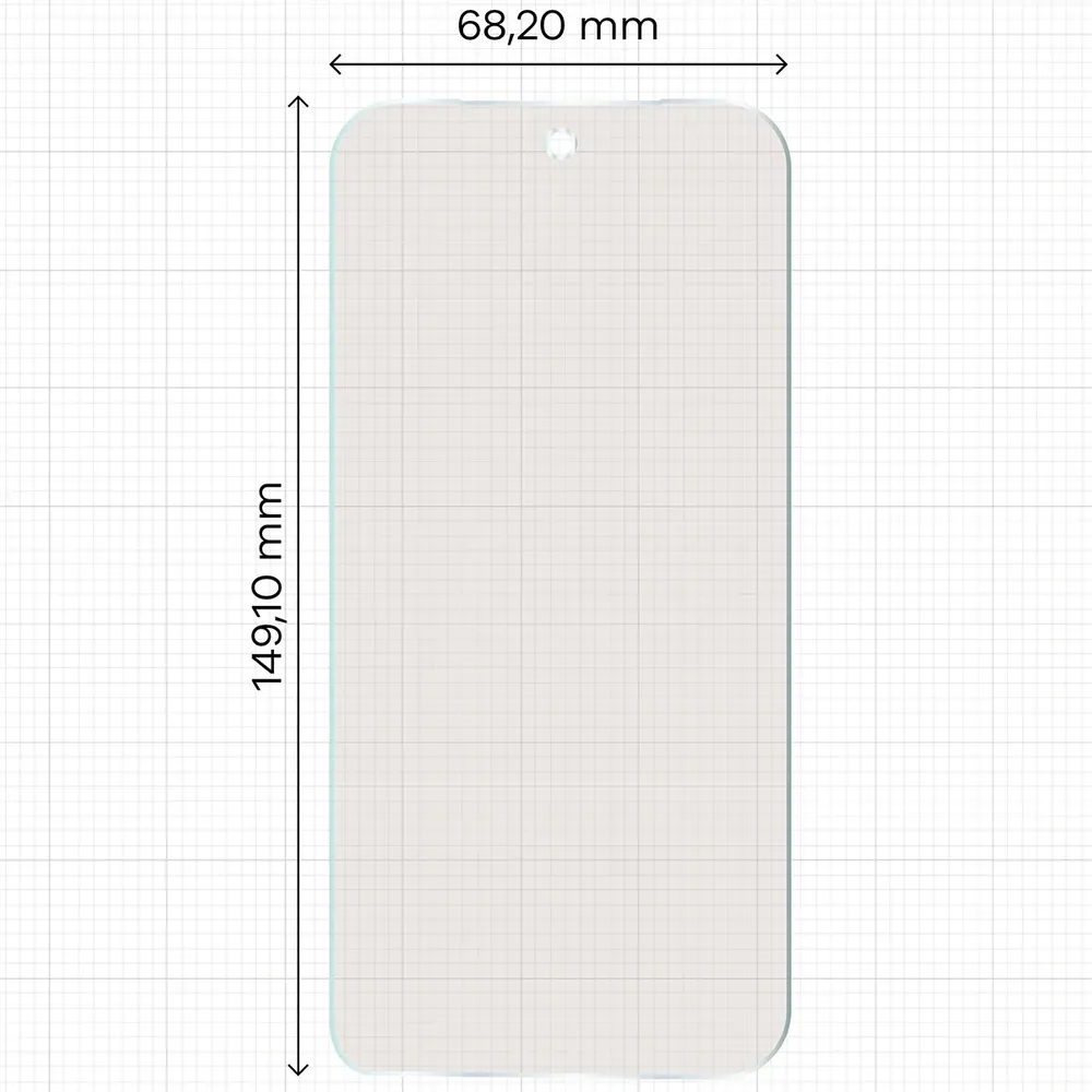 Wymiary folii na miarce dla Google Pixel 11 Pro