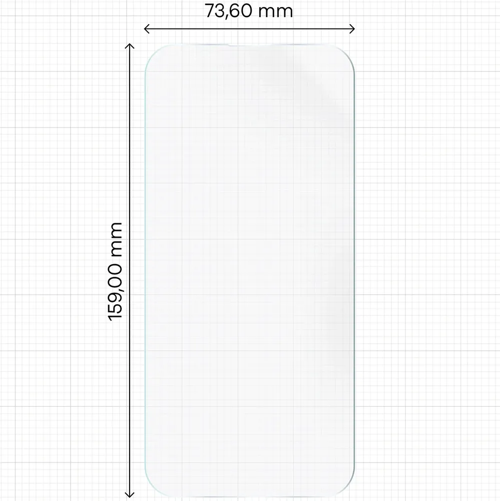 Miarka z wymiarami folii hydrożelowej Bizon Film Hydrogel Front Duo do Xiaomi Redmi Note 17 Pro 5G / Max 5G