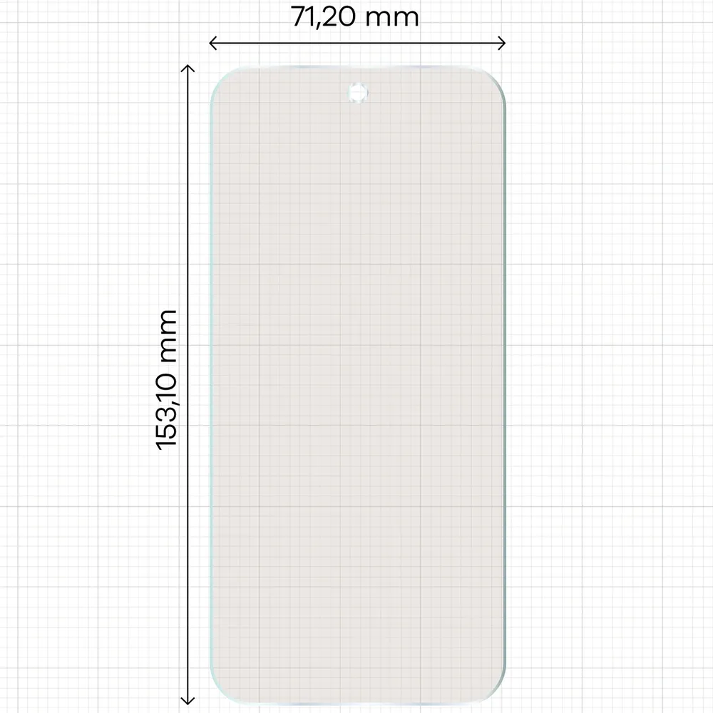 Miarka z wymiarami folii matowej Bizon Film Matte do OPPO Find X10