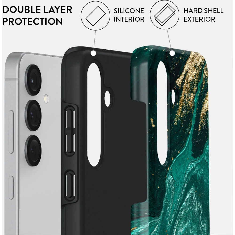 Ekskluzywne etui Burga Tough Magnetic do Galaxy S25, Emerald Pool