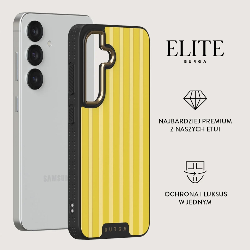 Burga Elite Dark MagSafe, case odporny na zarysowania z trwałym nadrukiem, ochronny, Sunbreak Gold
