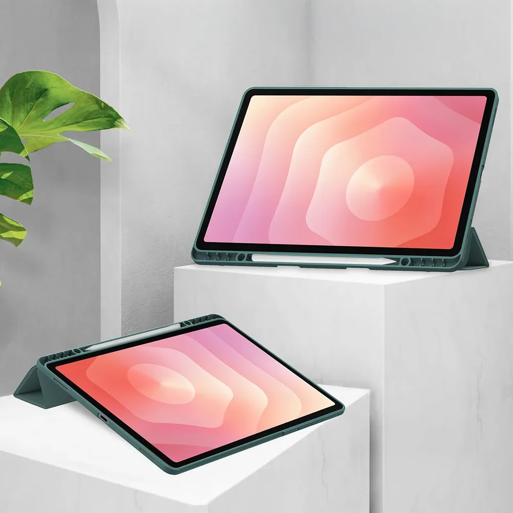 Funkcja podstawki w etui Bizon Tab Case Clear Matt do Galaxy Tab S12 Plus