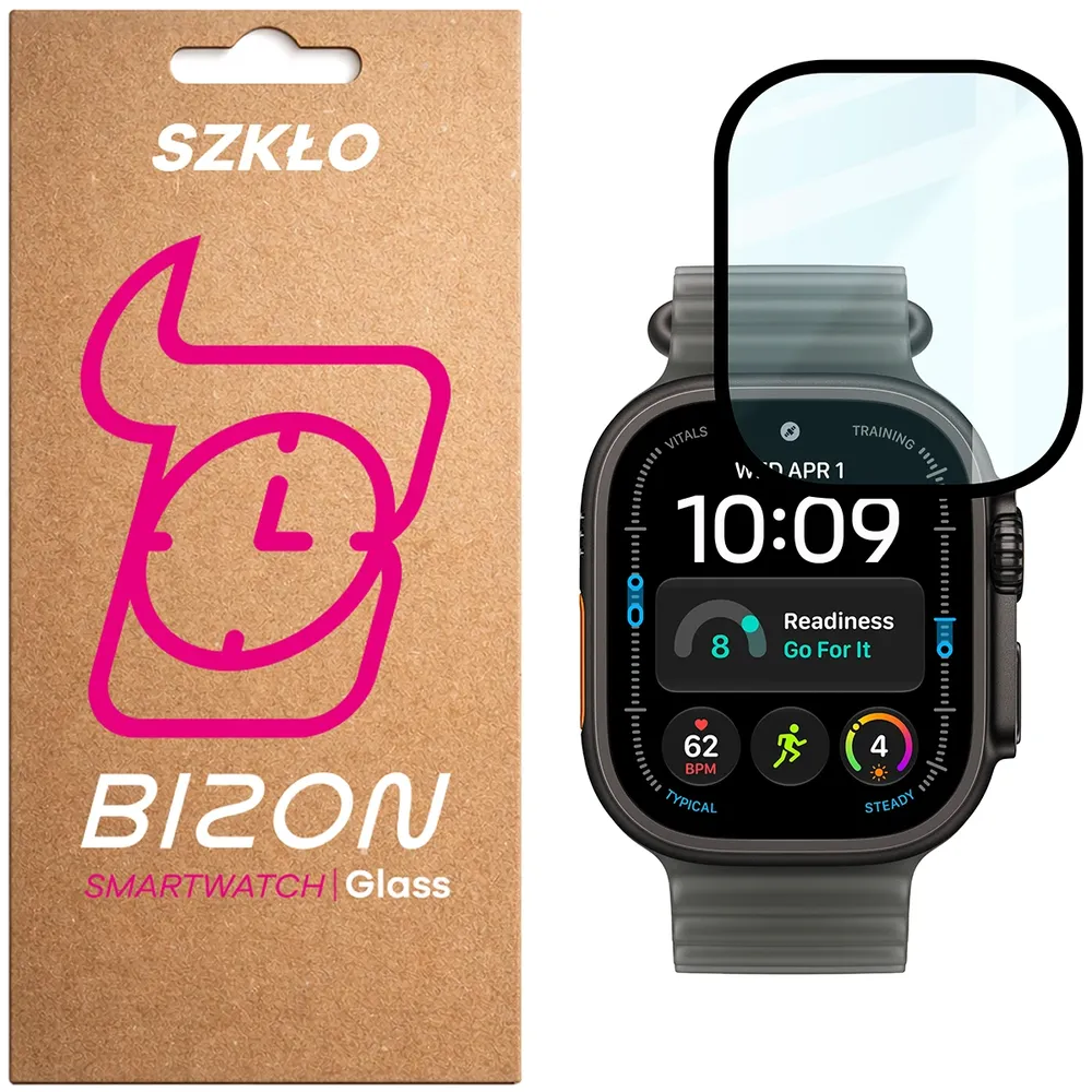 Szkło hybrydowe na smartwatch Bizon Glass Watch Edge dla Apple Watch Ultra 4 49mm