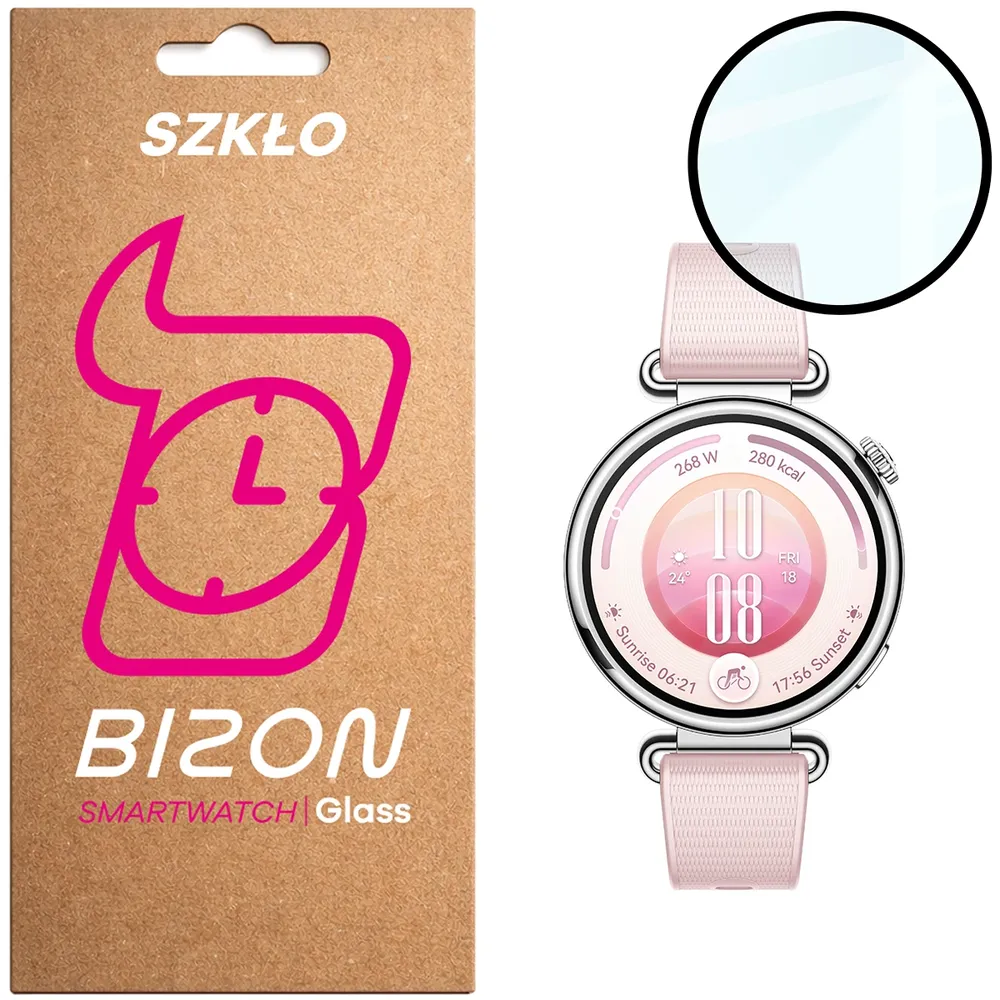 Szkło hybrydowe na smartwatch Bizon Glass Watch Edge dla Huawei Watch GT 7 41 mm