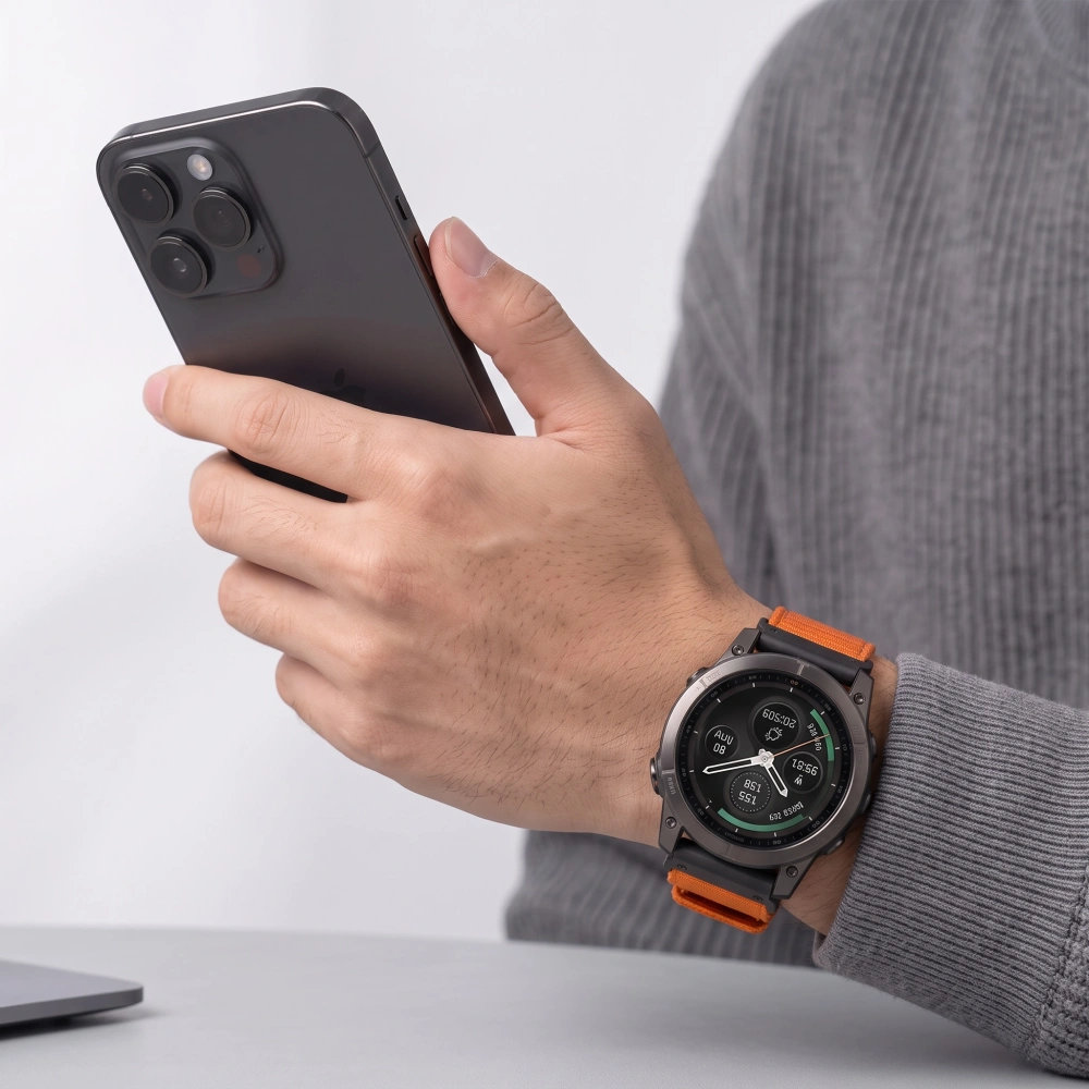 Pasek Tech Protect Nylon Classic do Garmin Enduro 3 / 2 / Garmin Enduro, Garmin Quatix 6X, Garmin Quatix 7X, Garmin Fenix 3 HR / Garmin Fenix 3, Garmin D2 Delta PX, Garmin Descent Mk1, Garmin Descent Mk2, Garmin Descent Mk2i, Garmin Tactix 7 Pro / Garmin Tactix 7, Garmin Tactix Delta, Garmin D2 Mach 1 Pro, Garmin Tactix Charlie, Garmin Quatix 8 (51mm), Garmin Fenix 5X (51 mm), Garmin Descent Mk3i (51mm), Garmin Fenix 9 Pro (51 mm) / (51 mm), Garmin Epix Pro 2 gen. 51mm, Garmin Fenix 6X Pro (51 mm) / Solar (51 mm), Garmin Garmin D2 Mach 2 Pro / (51 mm), Garmin Tactix 8 AMOLED (51 mm) / Solar (51 mm) / Solar Elite (51 mm), Garmin Instinct 2X Solar (50 mm), Garmin Instinct 3 AMOLED (50 mm) / Tactical Edition (50 mm) / Solar Tactical Edition (50 mm), Garmin Fenix 7X Pro Solar (51 mm) / Solar (51 mm), Garmin Fenix 8 Pro AMOLED (51 mm) / microLED (51 mm) / AMOLED (51 mm), Garmin Garmin Fenix 5X Plus (51 mm), Signal Orange (pomarańczowy). Pasek elastyczny, wygodny, trwały i odporny na uszkodzenia