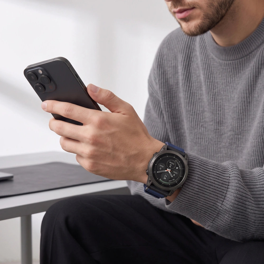 Pasek Tech Protect Nylon Classic do Garmin Enduro 3 / 2 / Garmin Enduro, Garmin Quatix 6X, Garmin Quatix 7X, Garmin Fenix 3 HR / Garmin Fenix 3, Garmin D2 Delta PX, Garmin Descent Mk1, Garmin Descent Mk2, Garmin Descent Mk2i, Garmin Tactix 7 Pro / Garmin Tactix 7, Garmin Tactix Delta, Garmin D2 Mach 1 Pro, Garmin Tactix Charlie, Garmin Quatix 8 (51mm), Garmin Fenix 5X (51 mm), Garmin Descent Mk3i (51mm), Garmin Fenix 9 Pro (51 mm) / (51 mm), Garmin Epix Pro 2 gen. 51mm, Garmin Fenix 6X Pro (51 mm) / Solar (51 mm), Garmin Garmin D2 Mach 2 Pro / (51 mm), Garmin Tactix 8 AMOLED (51 mm) / Solar (51 mm) / Solar Elite (51 mm), Garmin Instinct 2X Solar (50 mm), Garmin Instinct 3 AMOLED (50 mm) / Tactical Edition (50 mm) / Solar Tactical Edition (50 mm), Garmin Fenix 7X Pro Solar (51 mm) / Solar (51 mm), Garmin Fenix 8 Pro AMOLED (51 mm) / microLED (51 mm) / AMOLED (51 mm), Garmin Garmin Fenix 5X Plus (51 mm), Midnight Navy (granatowy). Pasek elastyczny, wygodny, trwały i odporny na uszkodzenia