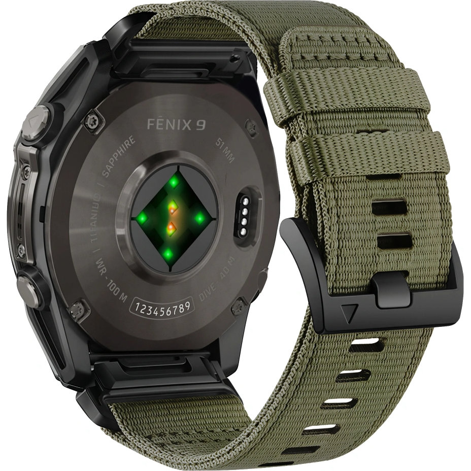 Pasek Tech Protect Nylon Classic do Garmin Epix 2, Garmin MARQ 2 / Garmin MARQ, Garmin Fenix E, Garmin D2 Delta, Garmin Quatix 5, Garmin Quatix 6, Garmin D2 Mach 1, Garmin Descent G2, Garmin Approach S60, Garmin Approach S62, Garmin Quatix 7 Pro / Garmin Quatix 7, Garmin Forerunner 745, Garmin Forerunner 935, Garmin Forerunner 945, Garmin Forerunner 955, Garmin Forerunner 965, Garmin Forerunner 970, Garmin Fenix 5 (47 mm), Garmin Descent G1 Solar / Garmin Descent G1, Garmin Instinct E (45 mm) / (Solar) / 3 AMOLED (45 mm) / 3 Solar (45 mm) / 3 Solar Tactical Edition (45 mm) / 2 (45 mm) / 2 Solar (45 mm) / Crossover (AMOLED) / Crossover / Garmin Instinct, Garmin Approach S70 (47mm), Garmin Fenix 6 Pro (47 mm) / Solar (47 mm) / (47 mm) / Solar (47 mm), Garmin Fenix 9 Pro (47 mm) / (47 mm), Garmin Quatix 8 Pro (47mm) / (47mm), Garmin Epix Pro 2 gen. 47mm, Garmin Tactix 8 AMOLED (47 mm), Garmin Garmin D2 Mach 2 (47 mm), Garmin Fenix 7 Pro Solar (47 mm) / (47 mm) / Solar (47 mm), Garmin Fenix 8 Pro AMOLED (47 mm) / AMOLED (47 mm) / Solar (47 mm), Military Green (zielony). Pasek z metalowym zapięciem, trwały i elegancki, łatwy montaż
