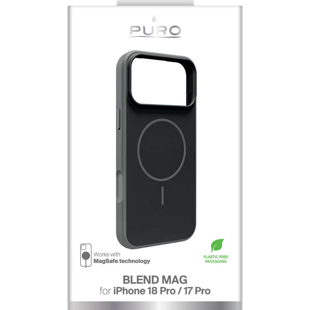 Puro Blend Mag, smukła obudowa pewny chwyt miękka stylowa, Black (czarno-szary)