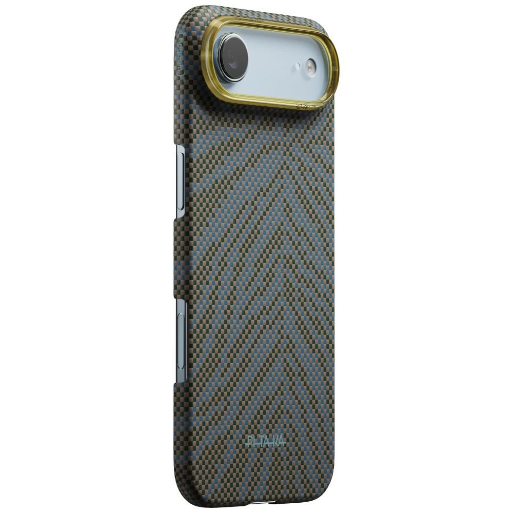 PITAKA Edge Case, ochronny case lekki trwały solidny minimalistyczny elegancki smukły, Dive Green (brązowo-zielony ze wzorem)