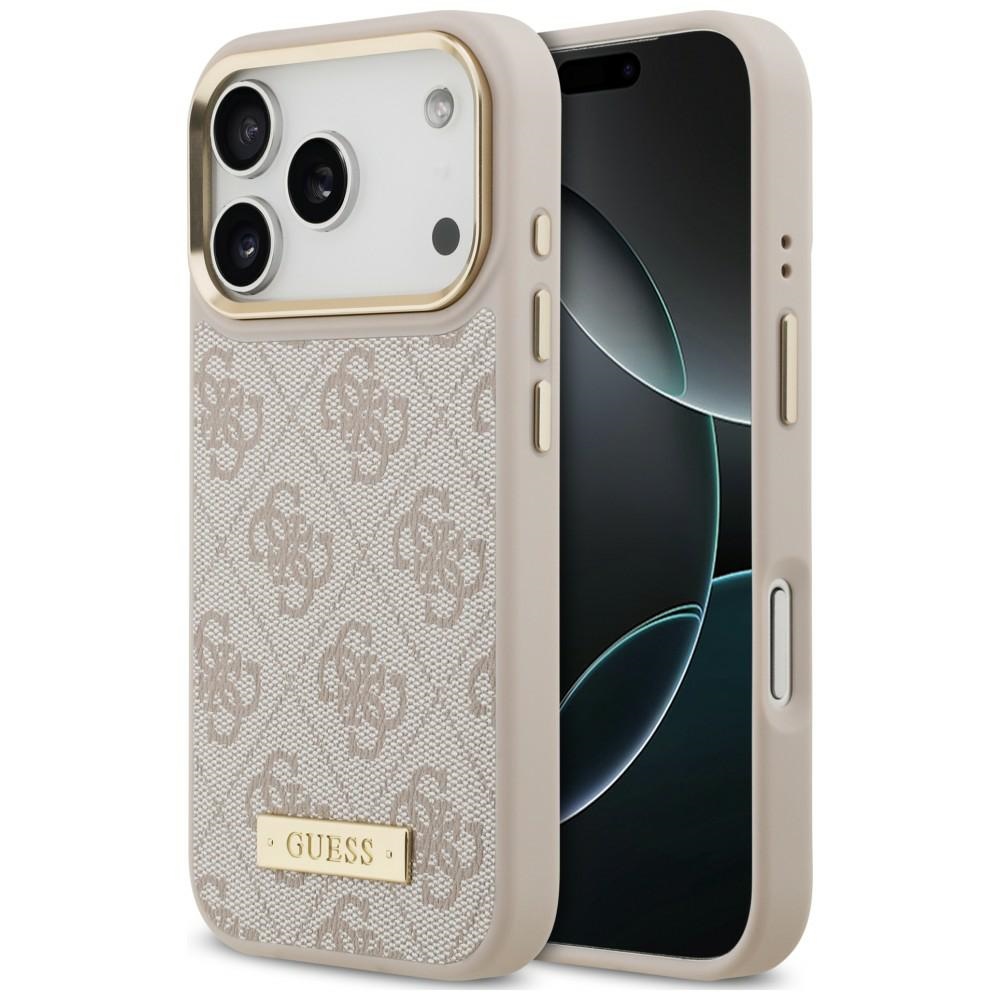 Guess 4G Logo Plate stylowy pokrowiec ochronny etui na telefon premium design Pink (różowy)