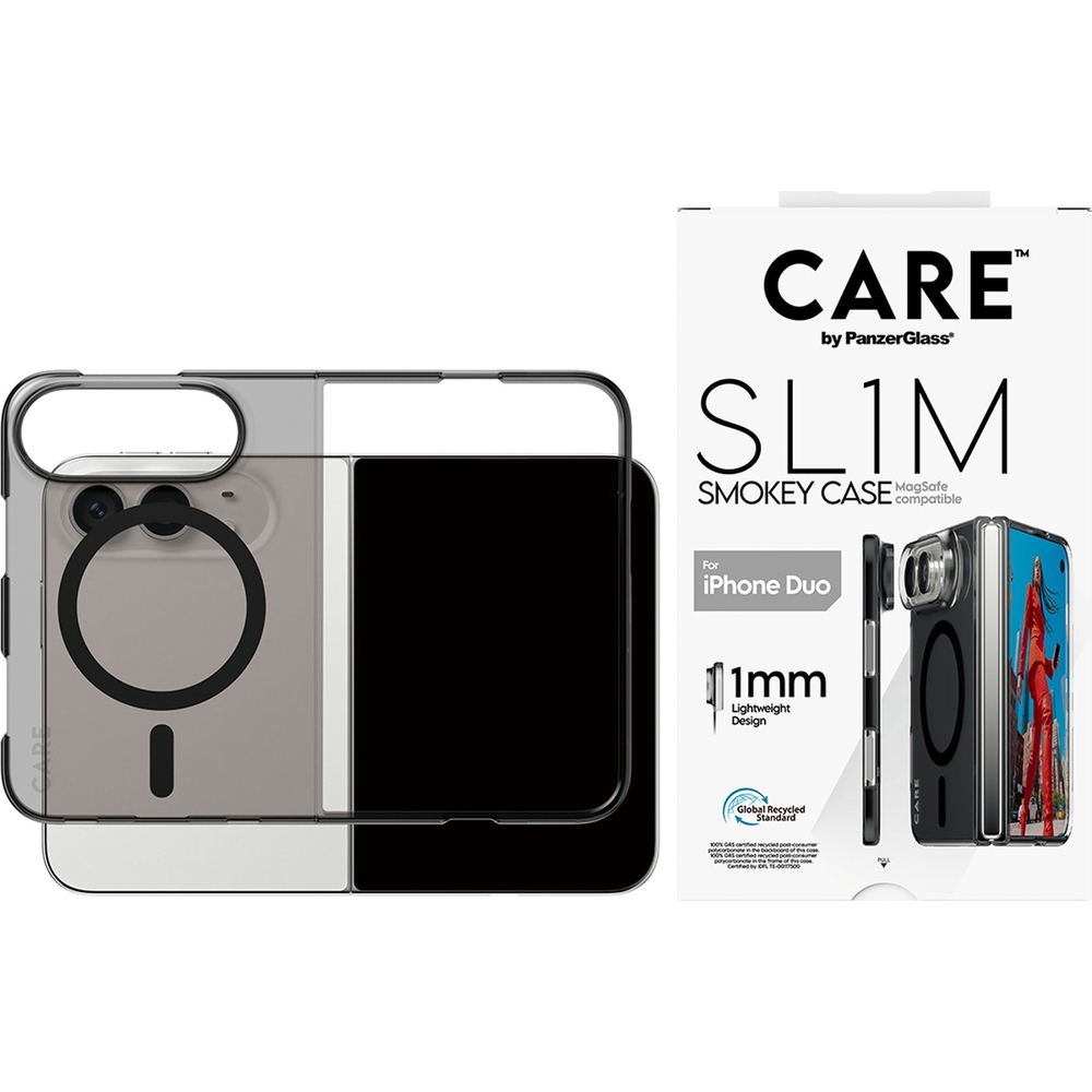 Etui CARE by PanzerGlass SL1M do MagSafe do iPhone Duo, Black (czarny)