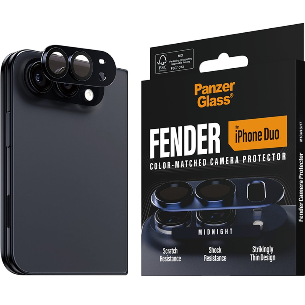 Szkło hartowane na aparat PanzerGlass Fender Camera Protector do iPhone Duo, Midnight (granatowy)