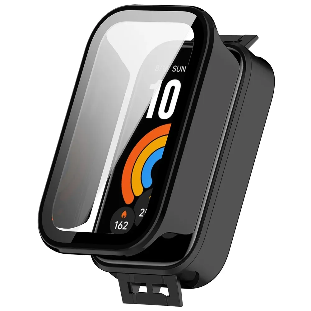 Wizualizacja nakładania etui Bizon Case Watch Adamo do Xiaomi Smart Band 11 Active