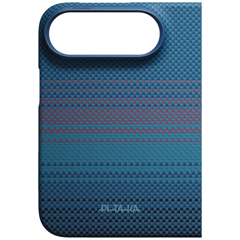 PITAKA Ultra-Slim Case, elegancja ochrona minimalistyczny nowoczesny trwałość codzienność, 1007 Nights (niebiesko-czerwone z Kevlarem)