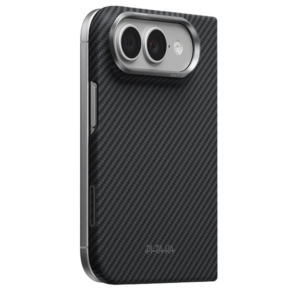 PITAKA Ultra-Slim Case, ochronny case lekki trwały solidny minimalistyczny elegancki smukły, Black Grey (czarno-szary z Kevlarem)